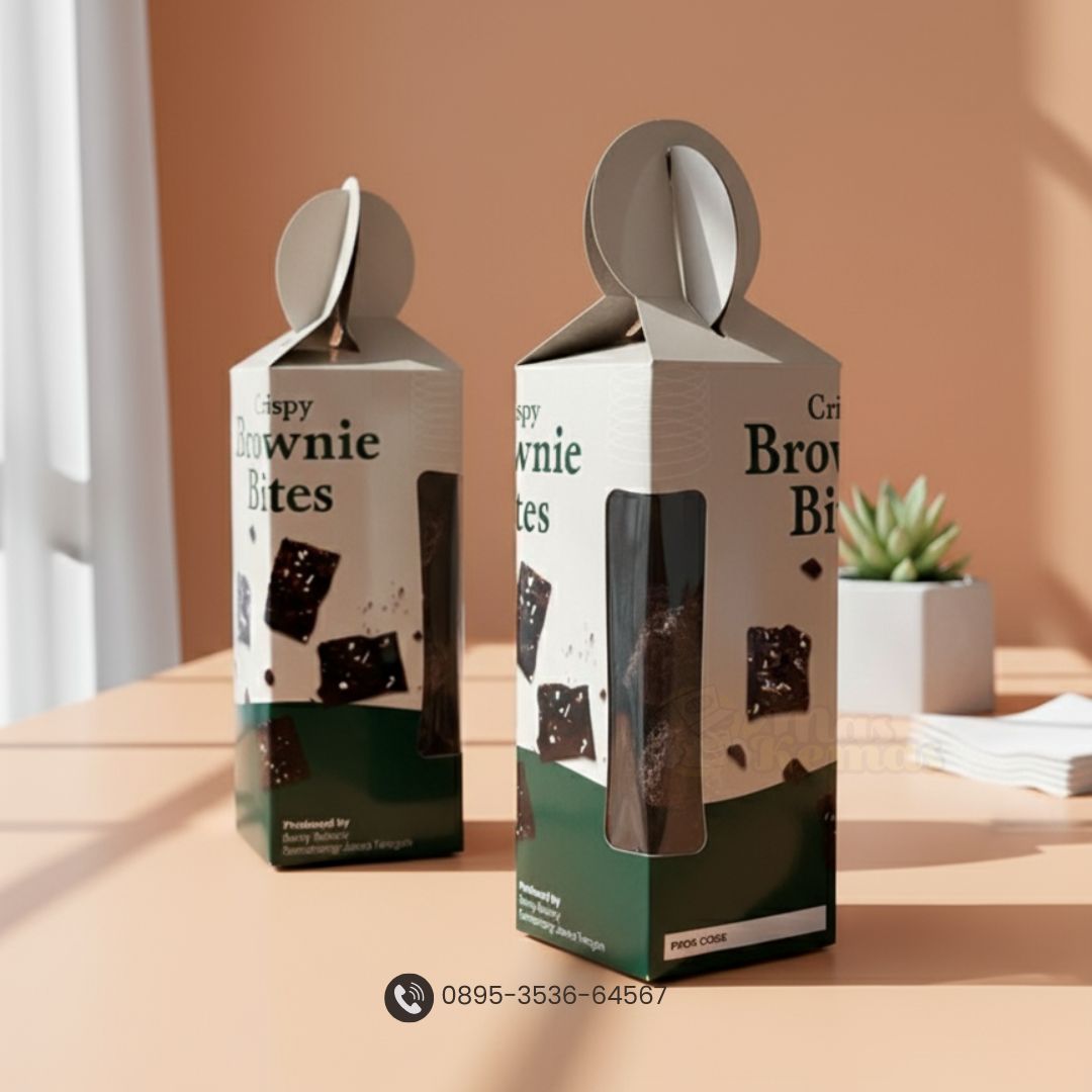 Foto Box Crispy Brownie - Percetakan Kemasan Box Makanan Surabaya Mas Kemas