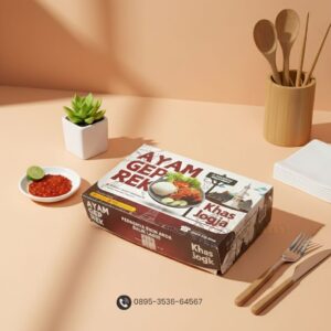 Foto Kemasan Ayam Geprek - Percetakan Kemasan Box Makanan Surabaya Mas Kemas
