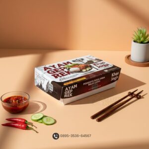 Foto Kemasan Ayam Geprek - Percetakan Kemasan Box Makanan Surabaya Mas Kemas