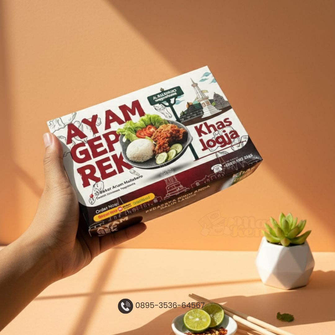 Foto Kemasan Ayam Geprek - Percetakan Kemasan Box Makanan Surabaya Mas Kemas